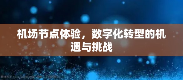 机场节点体验，数字化转型的机遇与挑战