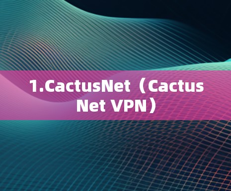1.CactusNet(CactusNet VPN) 1.CactusNet(CactusNet VPN)