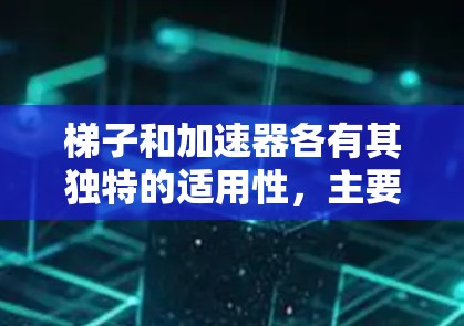 梯子和加速器各有其独特的适用性,主要取决于具体的应用场景和使用者的条件和需求。以下是详细的对比分析 梯子和加速器各有其独特的适用性,主要取决于具体的应用场景和使用者的条件和需求。以下是详细的对比分析