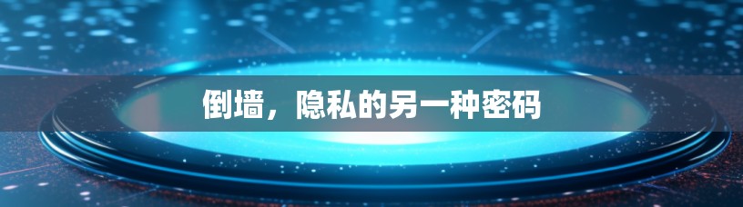 倒墙,隐私的另一种密码 倒墙,隐私的另一种密码